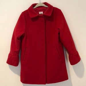 Beautiful Gap Kids red wool pea coat